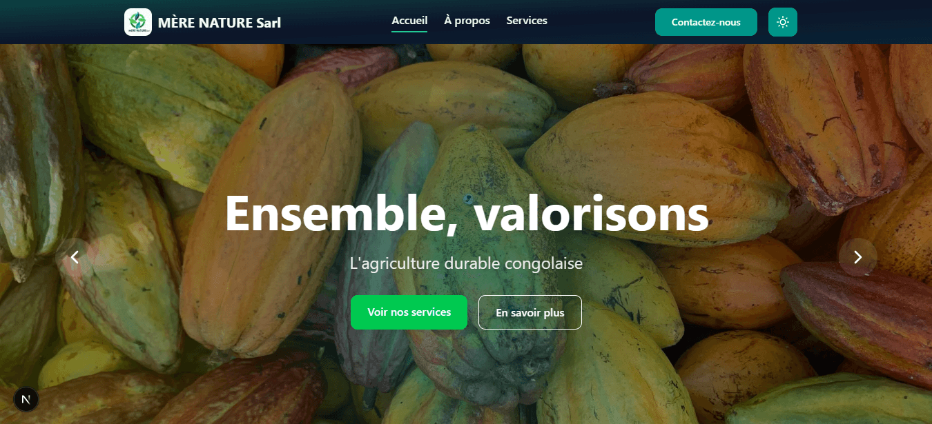 Mère Nature SARL — Site Web d’Entreprise Agricole